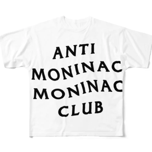 ammc - Anti Moninac Moninac Club (Black Logo) フルグラフィックTシャツ