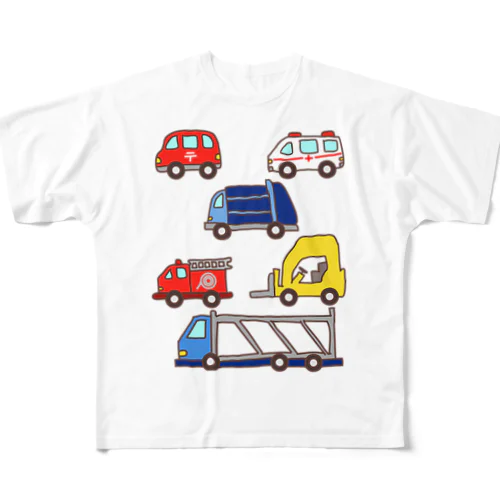 はたらくくるま All-Over Print T-Shirt