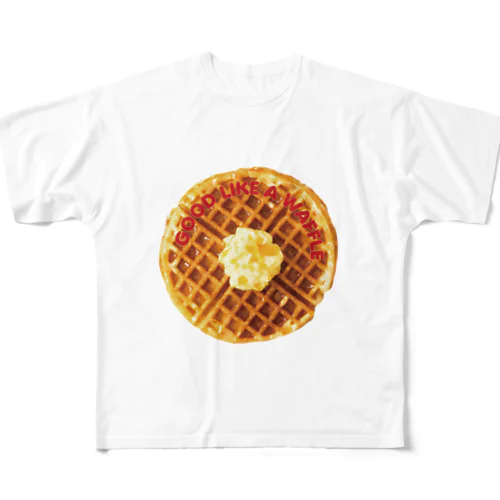 GOOD LIKE A WAFFLE フルグラフィックTシャツ