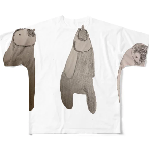 エンペラーペンギン(皇帝)のあかちゃんの絵 フルグラフィックTシャツ