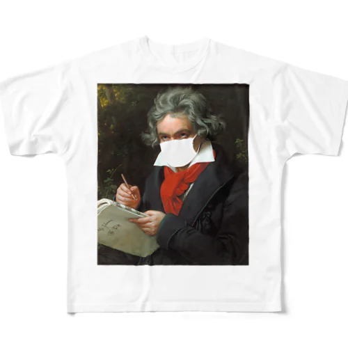 白マスクの男性 Beethoven-ベートーヴェン- All-Over Print T-Shirt