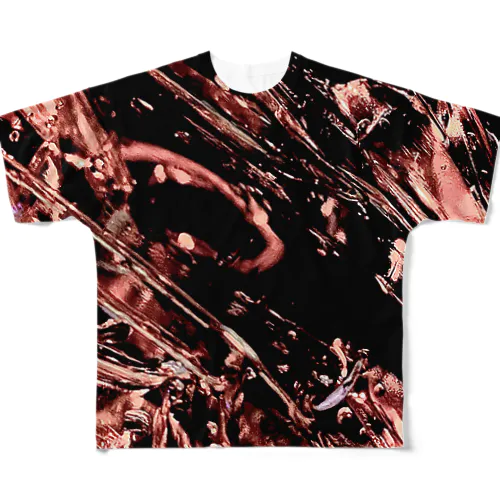 Scratch wound All-Over Print T-Shirt