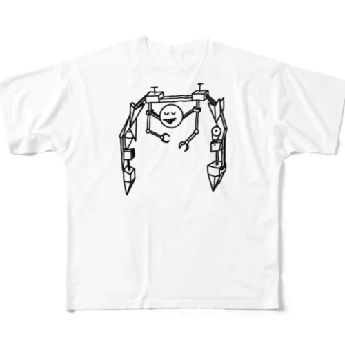 ニソクホコウ01 フルグラフィックTシャツ