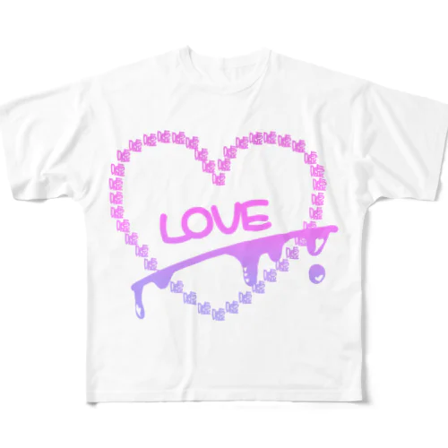 嘘♡ All-Over Print T-Shirt