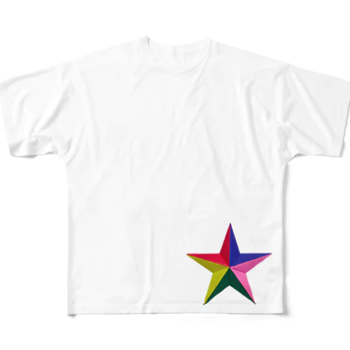 5☆Star All-Over Print T-Shirt