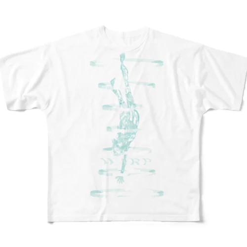 WARP デカい フルグラフィックTシャツ