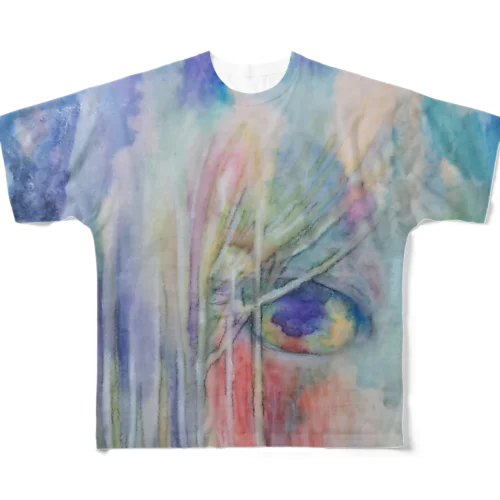 青の火 All-Over Print T-Shirt