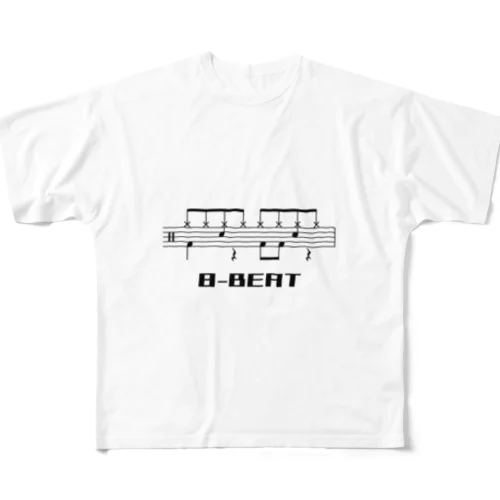 ドラム 8-BEAT フルグラフィックTシャツ