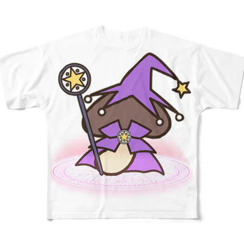 ほし☆しいたけ（パープル） フルグラフィックTシャツ