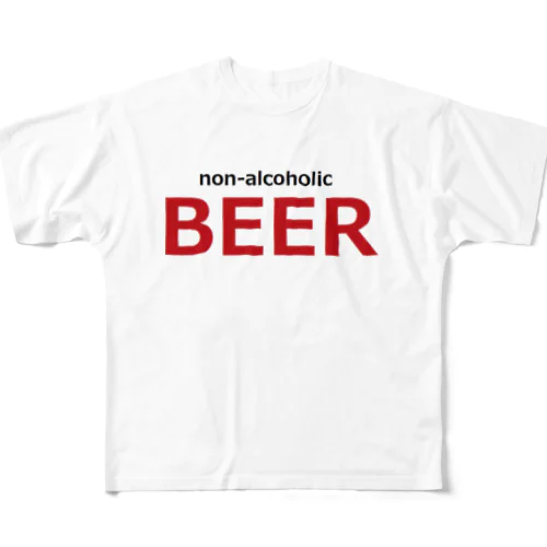 ノンアルコールビール　ビール フルグラフィックTシャツ