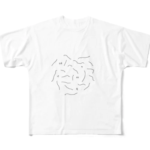 毛 フルグラフィックTシャツ