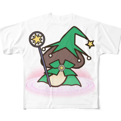 ほし☆しいたけ(グリーン) フルグラフィックTシャツ