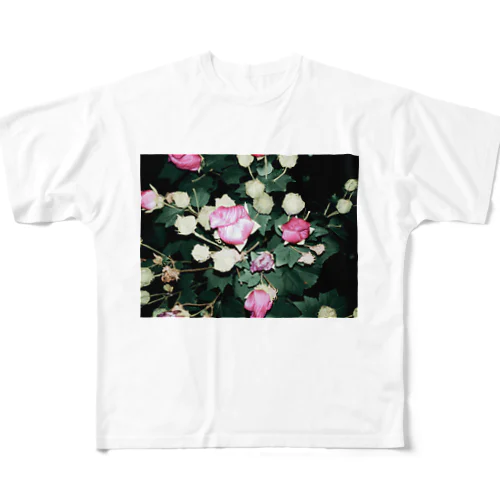 flower flash フルグラフィックTシャツ