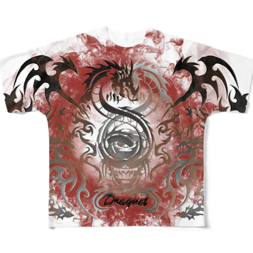 Fire Circle DRAGNET フルグラフィックTシャツ