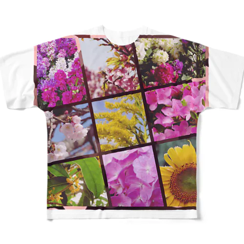 Flower フルグラフィックTシャツ