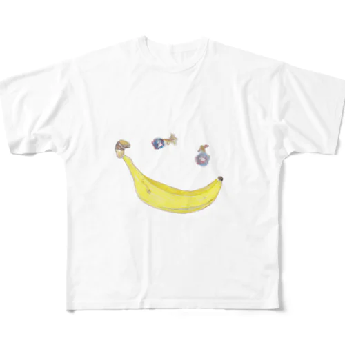 バナナスマイリー　Banana Smiley フルグラフィックTシャツ