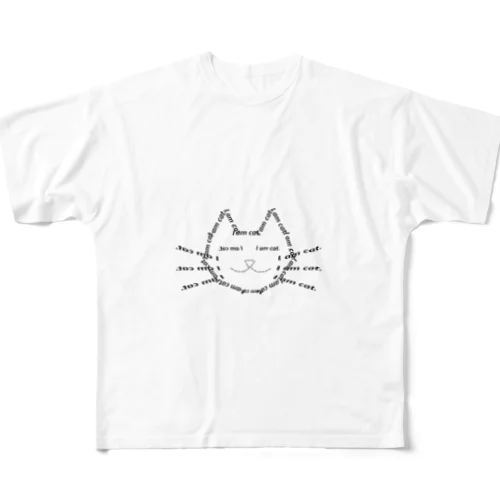 I am cat. フルグラフィックTシャツ