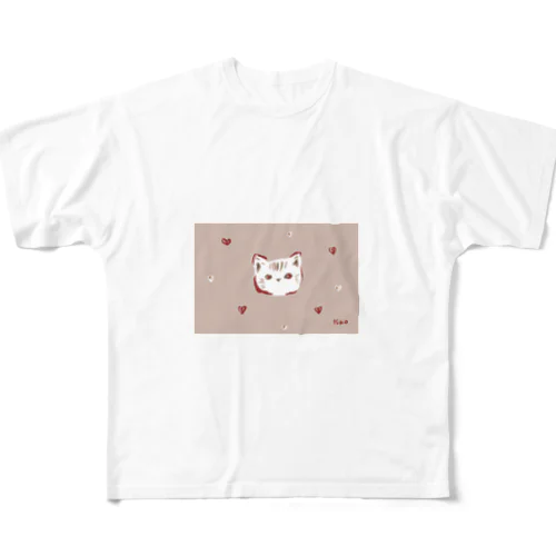 ねこ フルグラフィックTシャツ