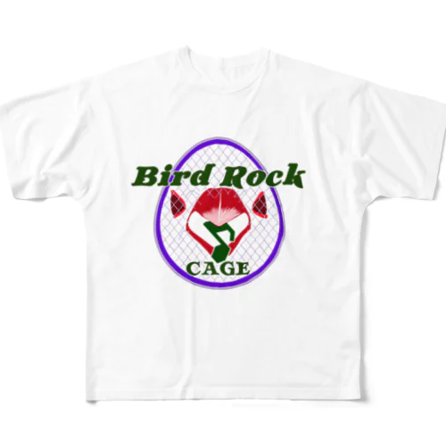 Bird Rock Cage 文鳥 풀그래픽 티셔츠