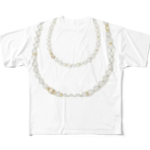 パールネックレス All-Over Print T-Shirt