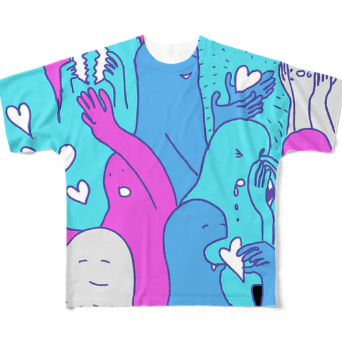 ヒトヒトヒト All-Over Print T-Shirt