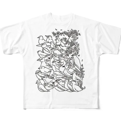 鳥たち All-Over Print T-Shirt