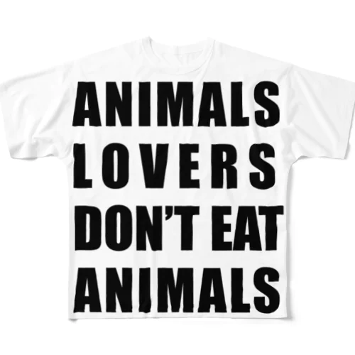 Animals lovers (black/clear) フルグラフィックTシャツ