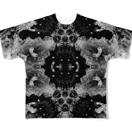 波模様/白黒01 All-Over Print T-Shirt