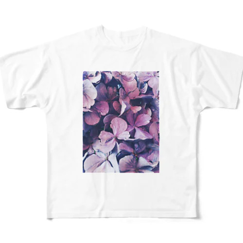 紫陽花 フルグラフィックTシャツ