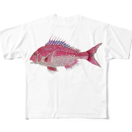 マダイ(真鯛)だぞっ‼️ フルグラフィックTシャツ