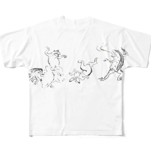 鳥獣戯画 フルグラフィックTシャツ