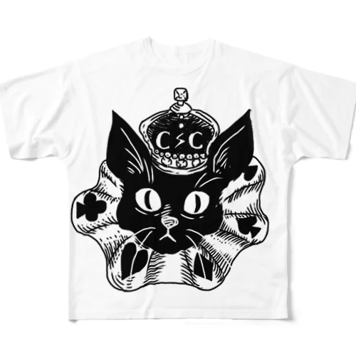 craft catロゴの猫「かみねこ」 フルグラフィックTシャツ