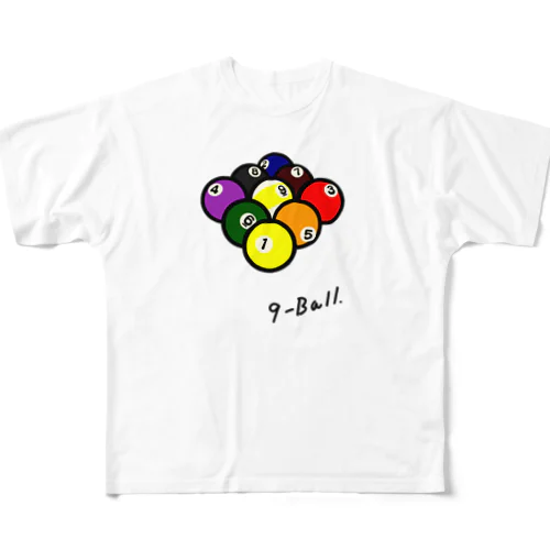 9-ball♪ All-Over Print T-Shirt