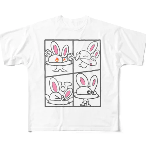 集合せよ!! うさっきー フルグラフィックTシャツ