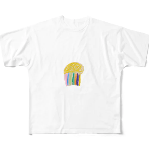 虹色カップケーキ フルグラフィックTシャツ