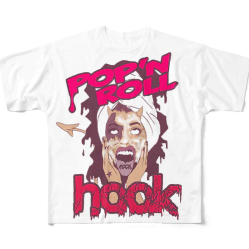 ROCK GIRL フルグラフィックTシャツ