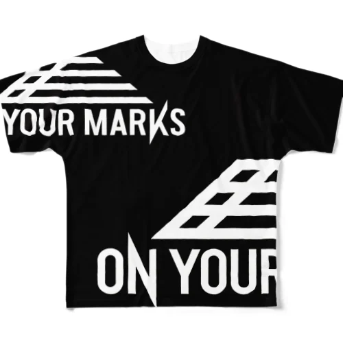 On Your Marks Tシャツ All-Over Print T-Shirt