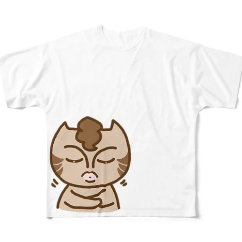 お悟り猫にゃっぱ All-Over Print T-Shirt