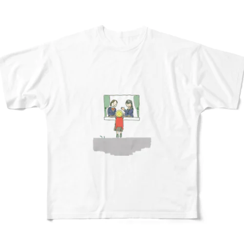 窓辺でおしゃべり All-Over Print T-Shirt