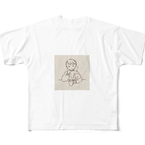 リビング フルグラフィックTシャツ