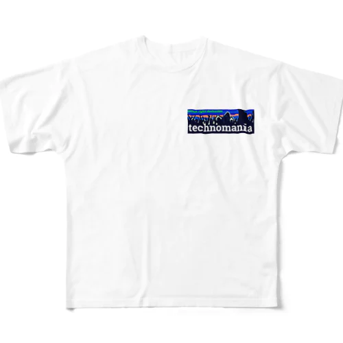 techno フルグラフィックTシャツ