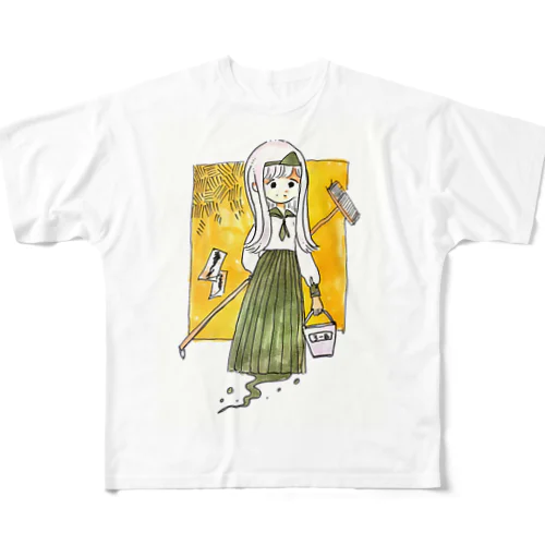 お掃除番長れーちゃん All-Over Print T-Shirt