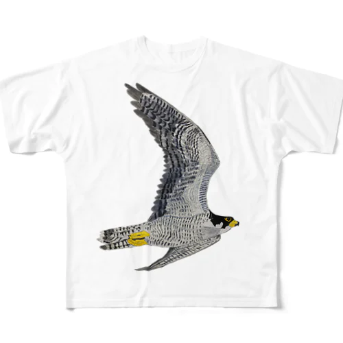 ハヤブサですよ🦅 フルグラフィックTシャツ