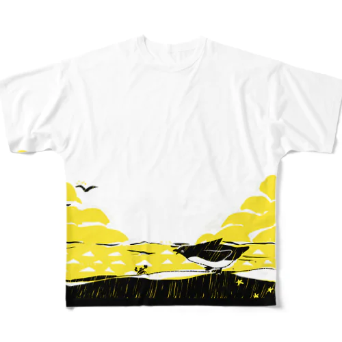 ペンギンとカニ All-Over Print T-Shirt