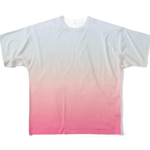 グラデーション Sleeping Rose All-Over Print T-Shirt