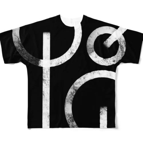 037:BlackBlack フルグラフィックTシャツ