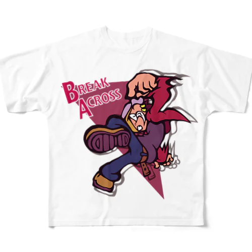 BREAK ACROSS フルグラフィックTシャツ