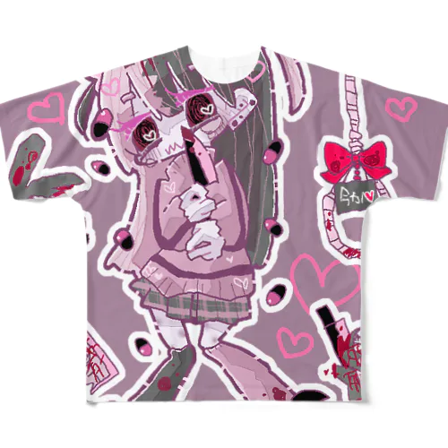 今カノ殺すちゃん フルグラフィックTシャツ