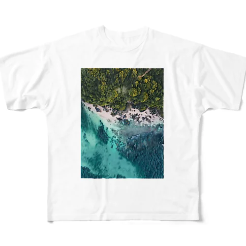 アート砂浜 フルグラフィックTシャツ