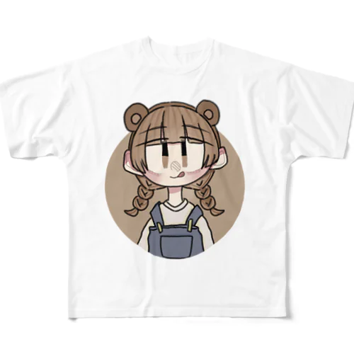 女の子くま All-Over Print T-Shirt